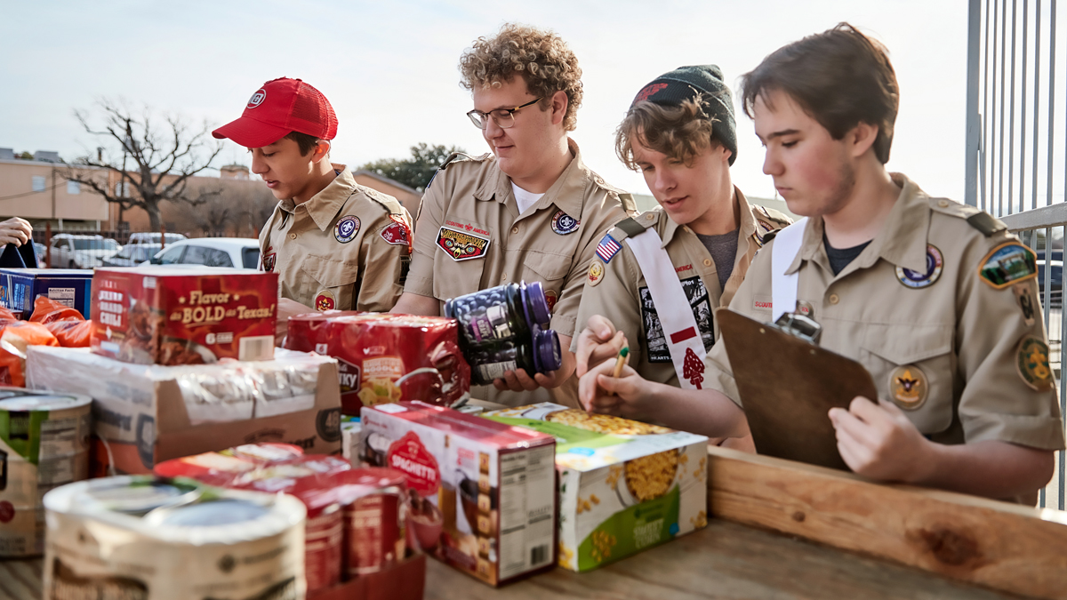 Scouting for food - sorting cans